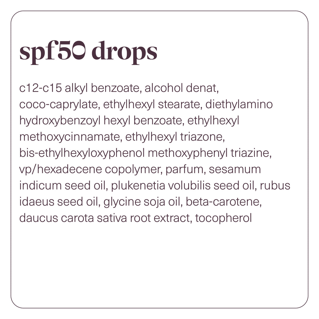 SPF 50 drops