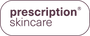 Prescription Skincare logo in de paarse huisstijl kleur