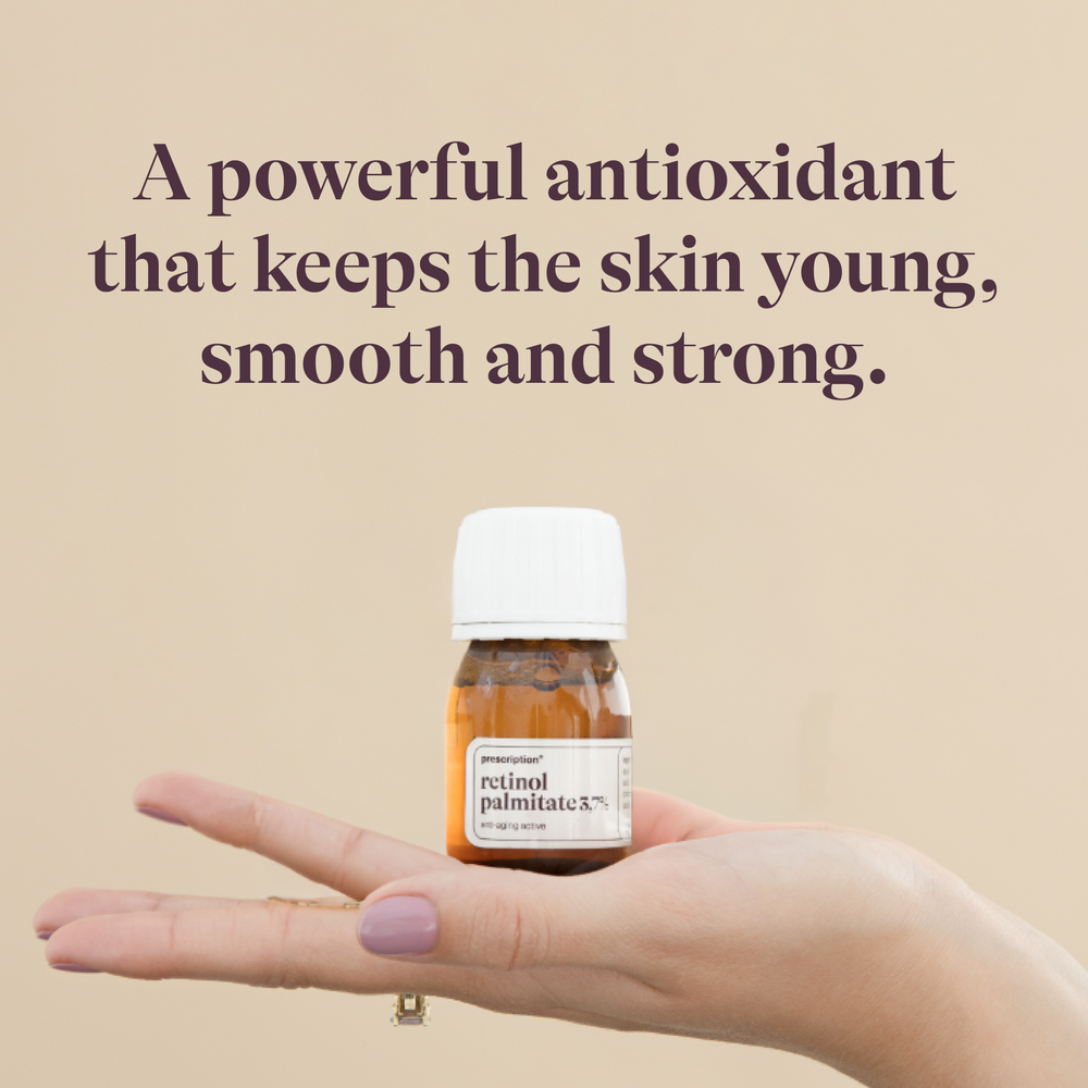 Prescription Skincare Retinol Palmitate 3.7% bruin flesje met pipet, anti-aging active